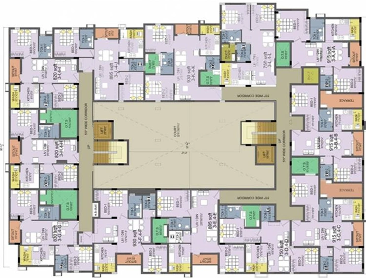 Floor Plan of Fairyland RV Abode in Podanur, Coimbatore - Image 235411