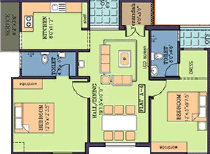2 BHK Flat in Fairyland Alma in Madipakkam, Chennai - Image 876769