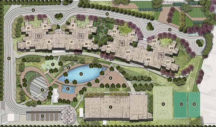 Master Plan of County The Center Court in Sector 88A, Gurgaon - Image 236309