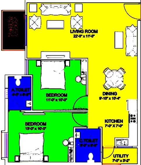 2 BHK Flat in GR Queens Pride in Begur, Bangalore - Image 851913