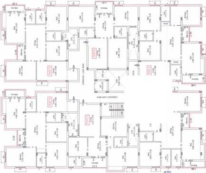 Floor Plan of Kovai Lifestyle Luxor in Singanallur, Coimbatore - Image 242241