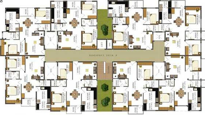 Floor Plan of Global Daffodil in Vadavalli, Coimbatore - Image 237917
