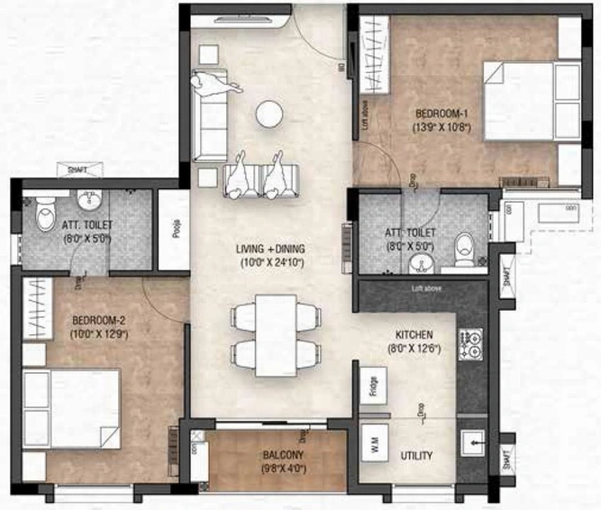 2 BHK Flat in Tulive Azpire in Tambaram, Chennai - Image 801198