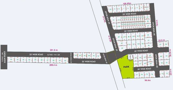 Master Plan of ABI Sai Green Garden in Madampatti, Coimbatore - Image 260550