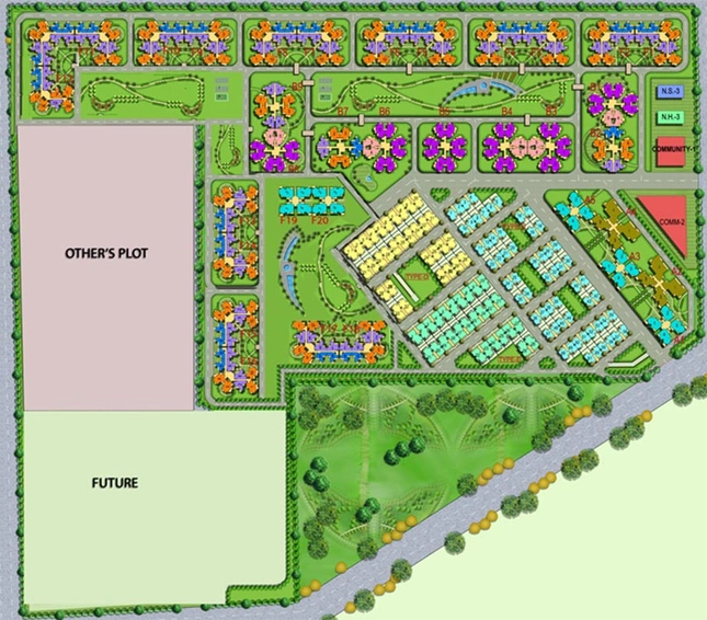 Master Plan of Amrapali Tropical Garden in Noida Extention, Greater Noida - Image 232486