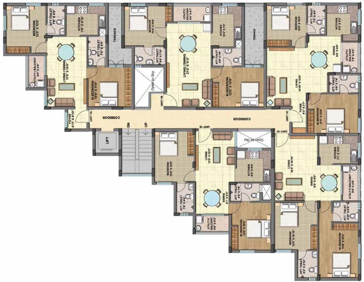 Floor Plan of RLD Tripti in Ambattur, Chennai - Image 128595