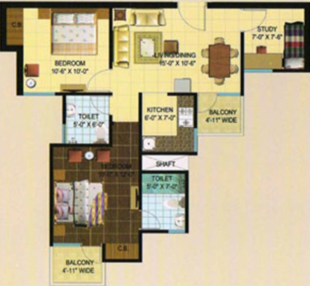 2 BHK Flat in Amrapali Enchante in Noida Extention, Greater Noida - Image 836229