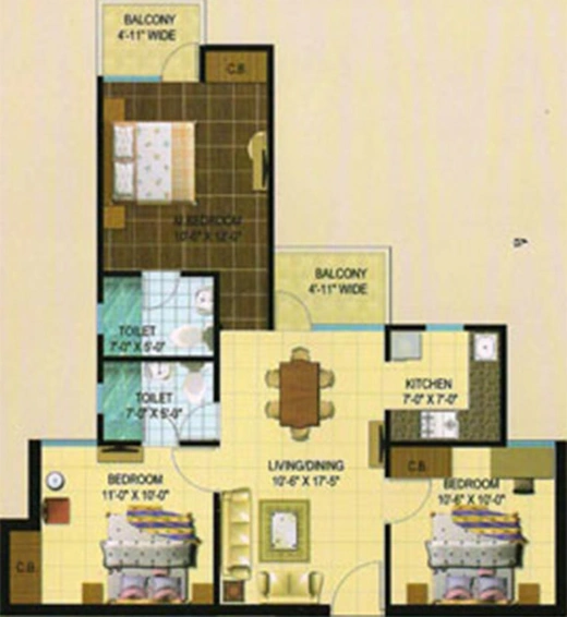 3 BHK Flat in Amrapali Enchante in Noida Extention, Greater Noida - Image 836230