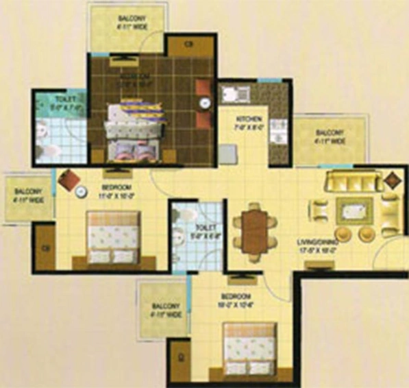 3 BHK Flat in Amrapali Enchante in Noida Extention, Greater Noida - Image 836231