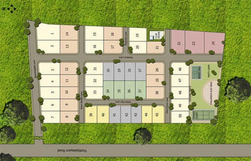 Master Plan of Elysium Villa Park in Avinashi Main Road, Coimbatore - Image 233635