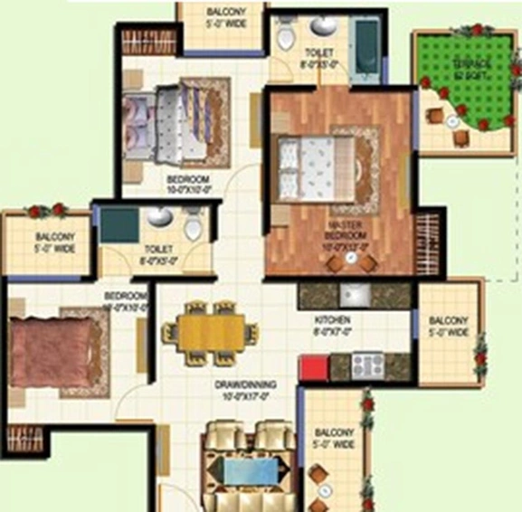 3 BHK Flat in Amrapali Terrace Homes in Techzone 4, Greater Noida - Image 836263