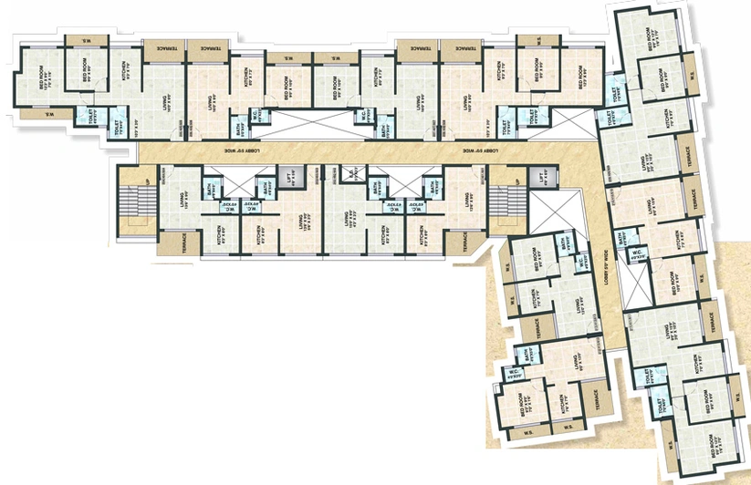 Floor Plan of Riddhi Siddhi Exotica in Taloja, Navi Mumbai - Image 36331