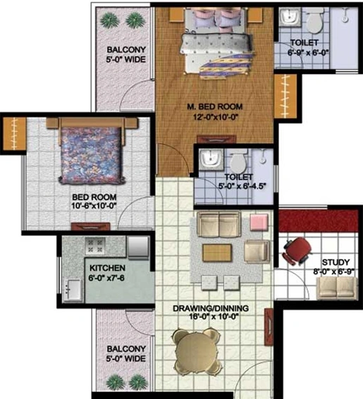 2.5 BHK Flat in Amrapali Kingswood in Sector 4, Greater Noida - Image 836241