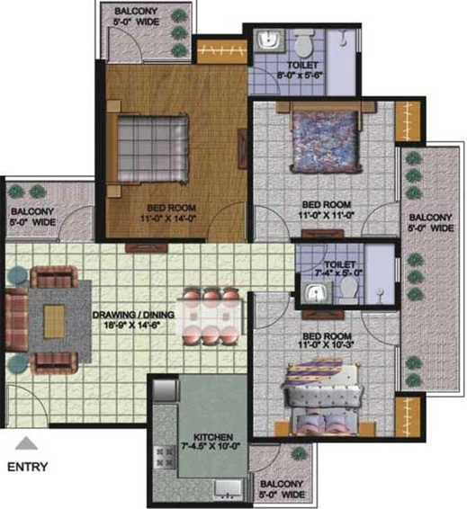 3 BHK Flat in Amrapali Kingswood in Sector 4, Greater Noida - Image 836243