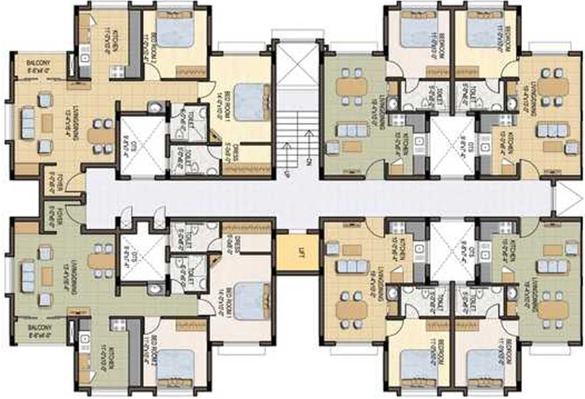 Floor Plan of Cordon Bleu Darshan in Saravanampatti, Coimbatore - Image 244958