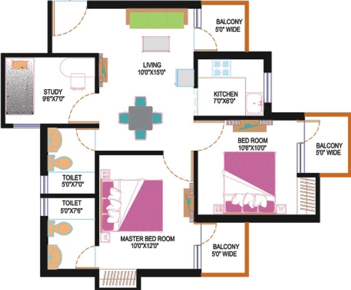 2 BHK Flat in Amrapali Leisure Park in Techzone 4, Greater Noida - Image 836246