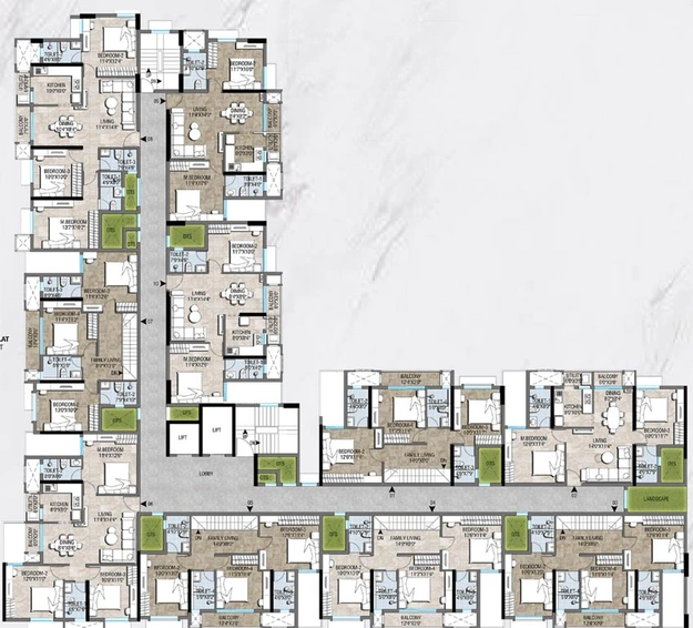 Floor Plan of KG Eleganza in Mogappair, Chennai - Image 128603