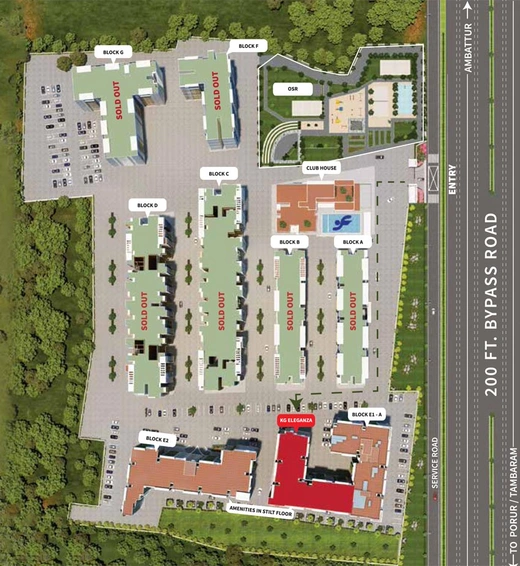 Master Plan of KG Eleganza in Mogappair, Chennai - Image 128604