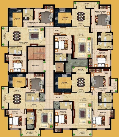Floor Plan of Karthik Residency in Madipakkam, Chennai - Image 126359