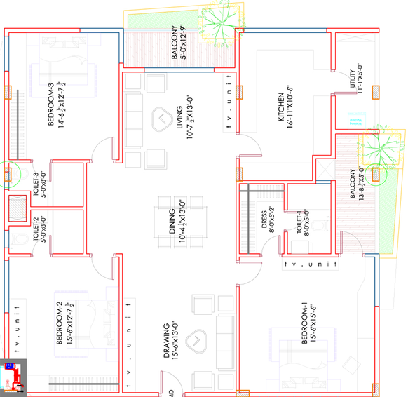 3 BHK Flat in Fame Elevate in Yendada, Visakhapatnam - Image 847361