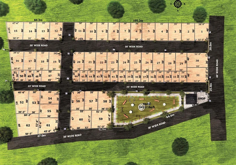 Master Plan of JRD Lush Villas in Kovaipudur, Coimbatore - Image 235583