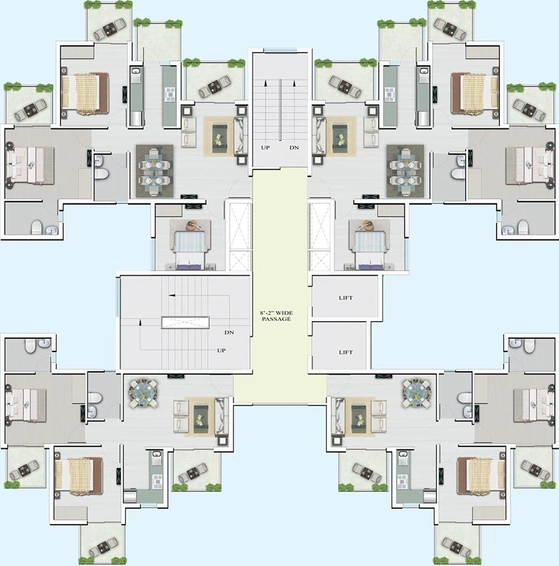 Floor Plan of Supertech Officers Enclave in Sector 2, Gurgaon - Image 238292