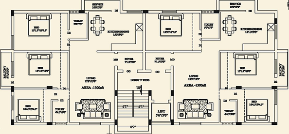 Floor Plan of Navaneetha Padmavathi in Peelamedu, Coimbatore - Image 245233