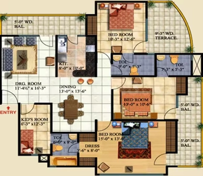 4 BHK Flat in Ajnara Pride in Vasundhara, Ghaziabad - Image 835791