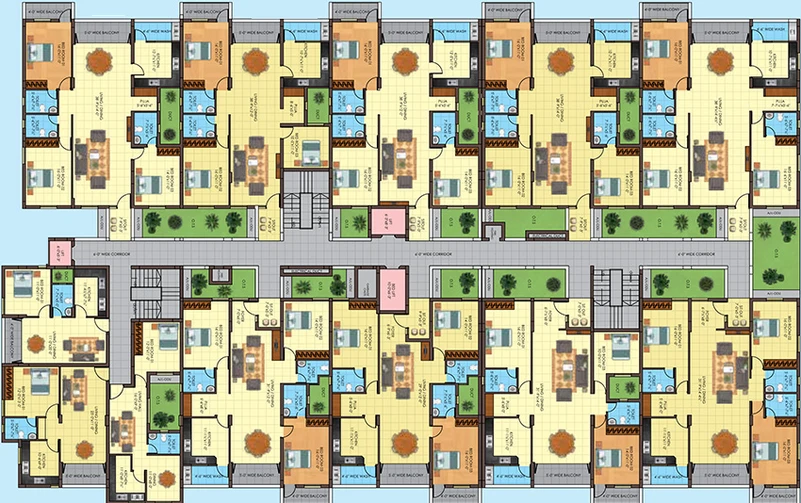 Floor Plan of Sakthi Towers in GV Residency, Coimbatore - Image 242689