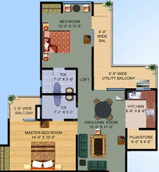 2 BHK Flat in Ajnara Gen 10 in Crossings Republik, Ghaziabad - Image 835795
