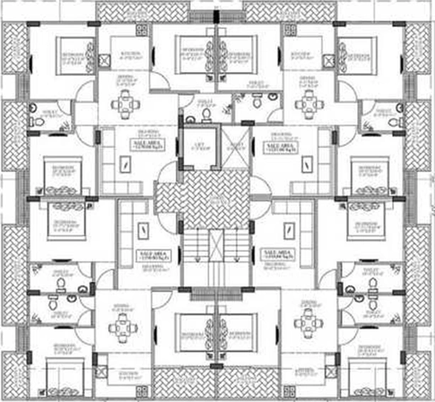Floor Plan of Somya Sky Vision in Jagatpura, Jaipur - Image 266399