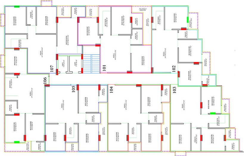 Floor Plan of Parth Silverline in Jagatpura, Jaipur - Image 264871