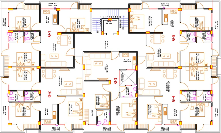 Floor Plan of Parth Residency in Mansarovar, Jaipur - Image 264866