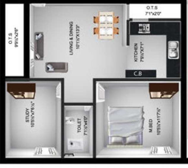 1.5 BHK Flat in Steps Stone Vatsa in Kattupakkam, Chennai - Image 859655