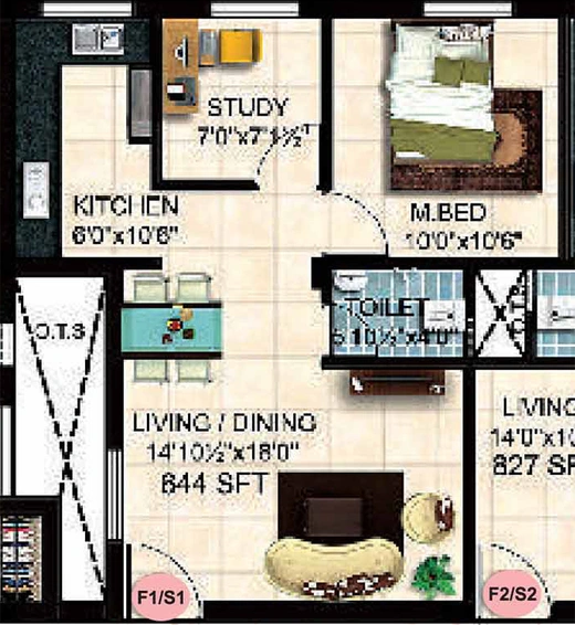 1.5 BHK Flat in Steps Stone Ethiraj in Perungalathur, Chennai - Image 859633