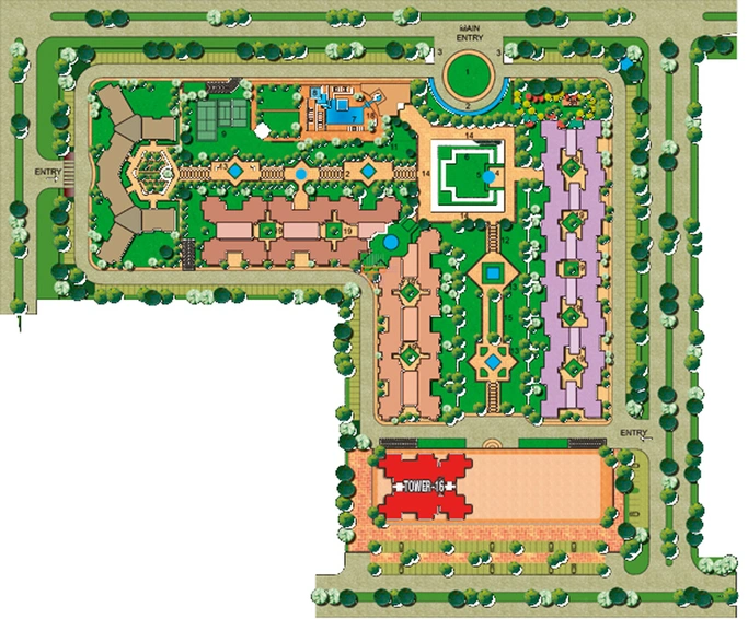 Master Plan of ABA Orange County Tower 16 in Indirapuram, Ghaziabad - Image 231135