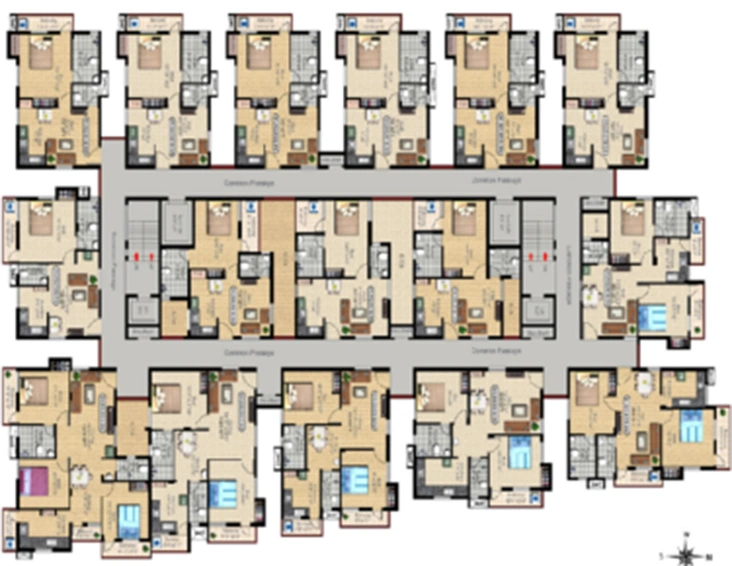 Floor Plan of Stepsstone Aalam Krishu Phase 3 in Vandalur, Chennai - Image 280199