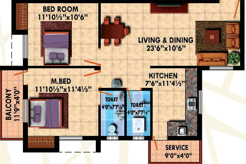 2 BHK Flat in Stepsstone Artithaa in Tambaram, Chennai - Image 859684