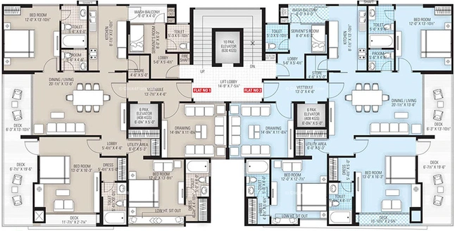 Floor Plan of Anukampa Atlantis in C Scheme, Jaipur - Image 263865