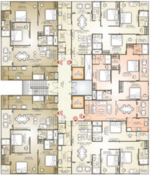Floor Plan of Anukampa Grandeur in Sanganer, Jaipur - Image 263877