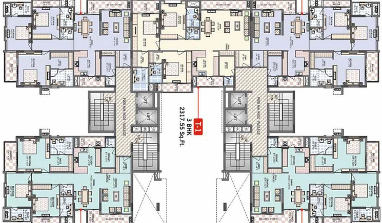 Floor Plan of Felicity Irene Usha Tower in Nirman Nagar, Jaipur - Image 266060