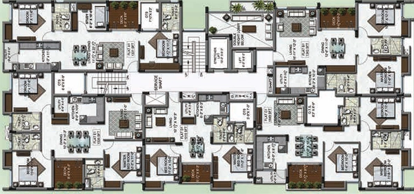 Floor Plan of Adroit Altius in Sidhapudur, Coimbatore - Image 242198