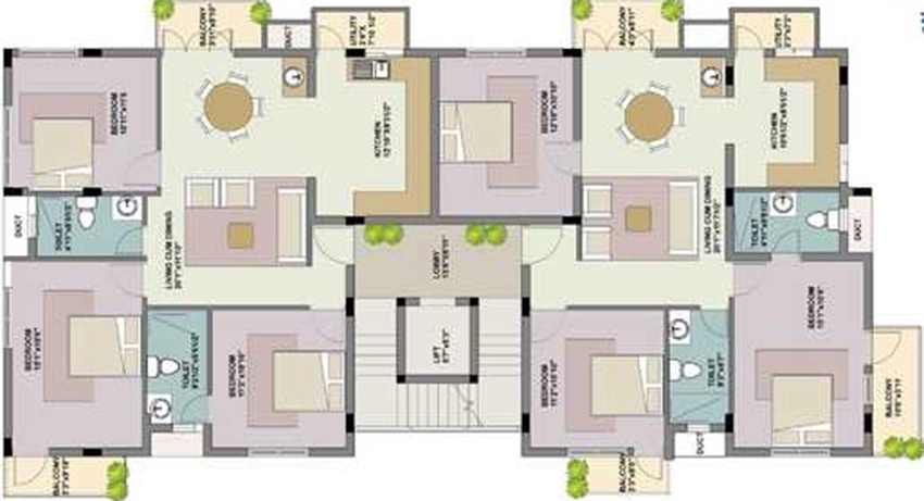 Floor Plan of Adroit Aria in Nungambakkam, Chennai - Image 329354