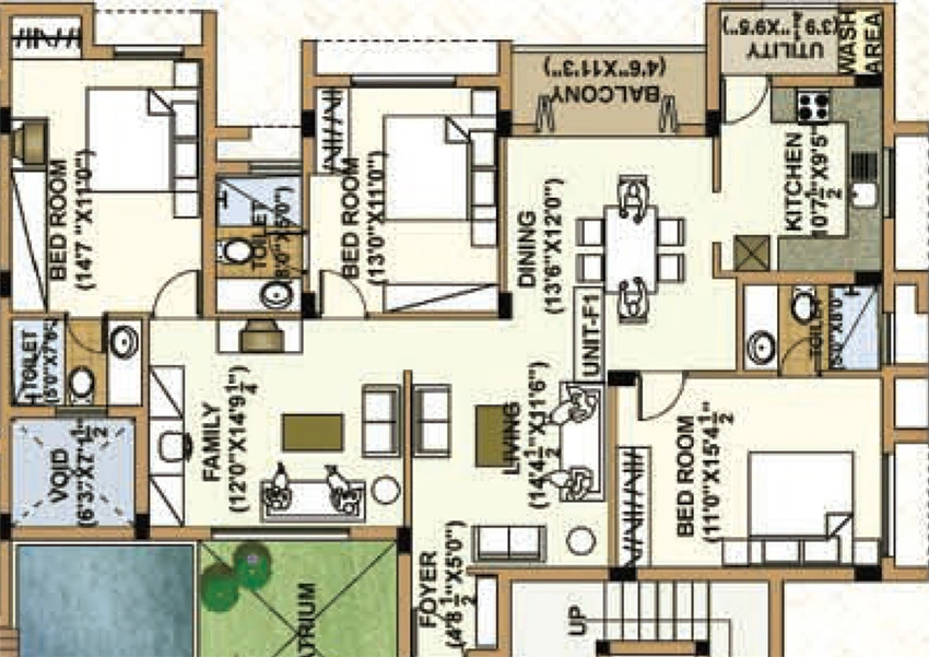 3 BHK Flat in Adroit Aura One in Adyar, Chennai - Image 876729
