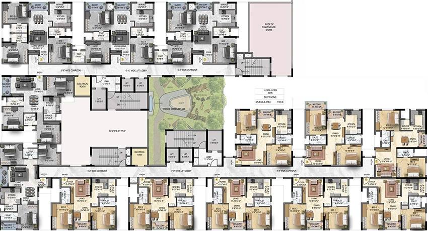 Floor Plan of LML Sky Living in Tambaram, Chennai - Image 329513