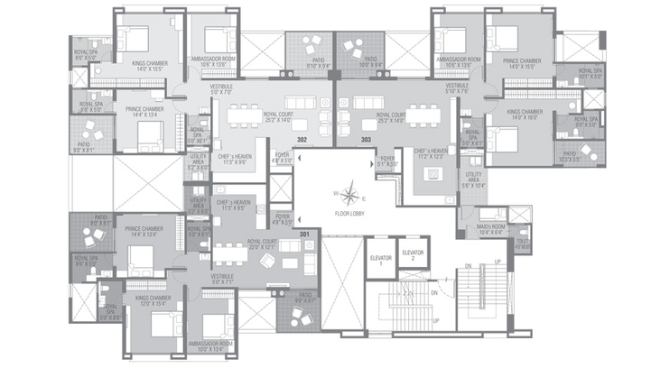 Floor Plan of Kundan Presidia in NIBM, Pune - Image 10342