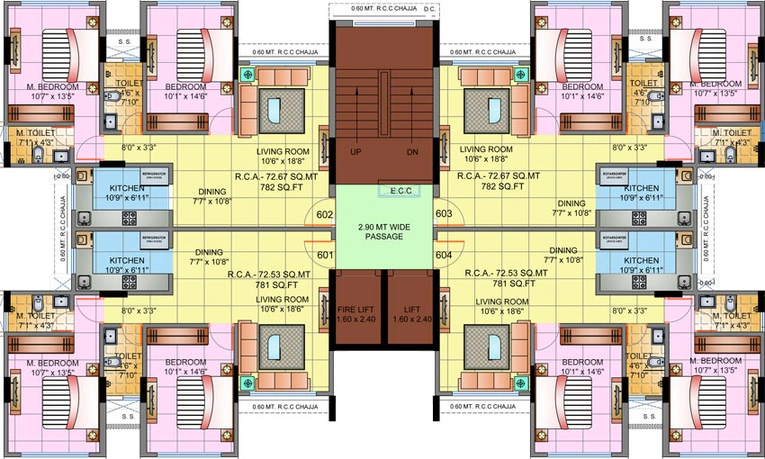 Floor Plan of Majestic Avighna in Chembur East, Mumbai - Image 34147