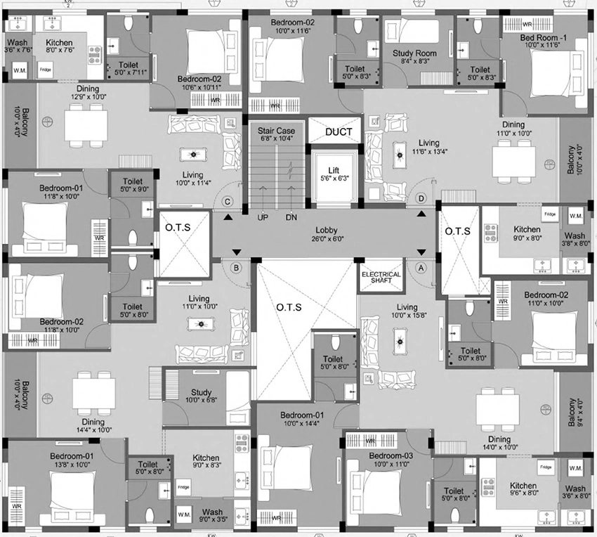 Floor Plan of Urbando Altea in Velachery, Chennai - Image 334838