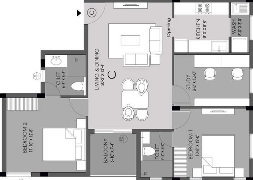 2.5 BHK Flat in Urbando Orion in Madambakkam, Chennai - Image 879802