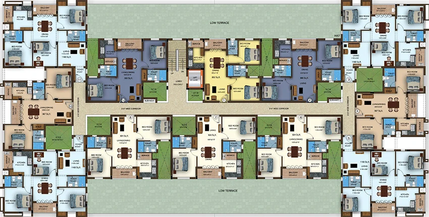 Floor Plan of Rajparis Sarovar in Medavakkam, Chennai - Image 333900
